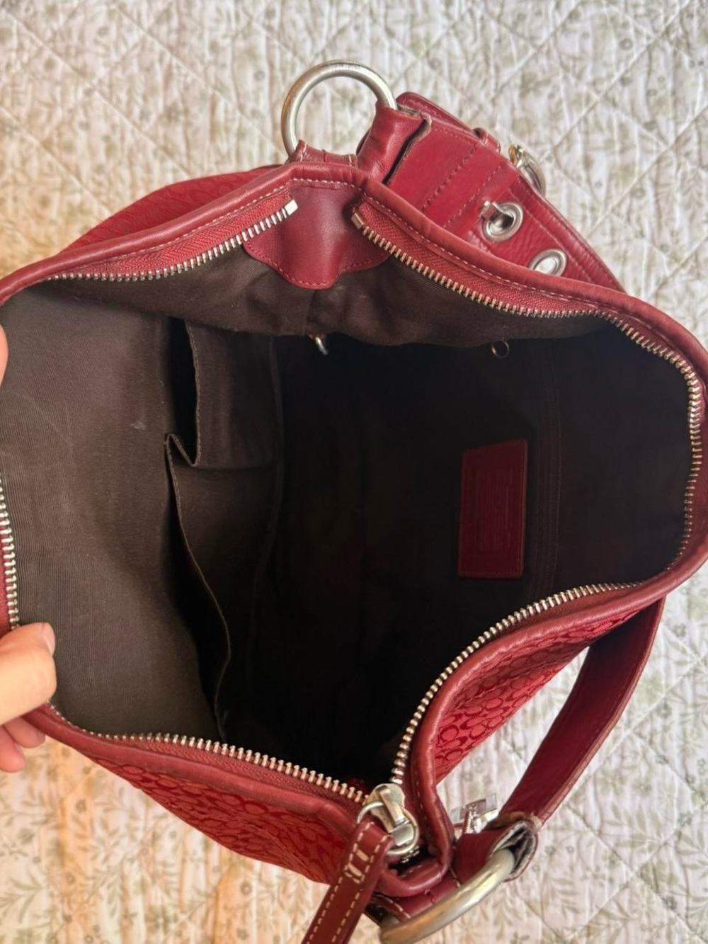 Vintage Coach red soho monogram bag - Picture 5 of 6